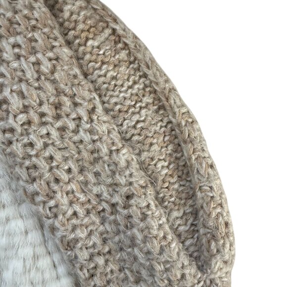 Flemington Furs Fur Knit Button Front Jacket Women's White Beige Winter Cozy - Picture 3 of 13